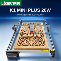 Graveur laser haute précision K1 MINI Plus 20W 4080, découpeuse multifonctionnelle pour cuir, bois, acrylique, verre, plastique