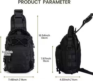 Bolsa táctica de camuflaje perforada con láser de alta calidad, multifuncional, tipo bandolera EDC para caza al aire libre. - Product Image 2