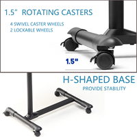 Table d'ordinateur portable pliable et réglable pour lit Table de chevet pour pieds ou canapé