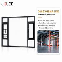 Ventana de Apertura Exterior con Rotura de Puente Térmico y Color Personalizado, Perfil de Aluminio 6060-T66 con Línea de Pulverización, Servicio OEM ODM para Edificios Comerciales