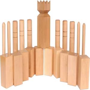 <span class=keywords><strong>Jeu</strong></span> de Kubb en bois de haute qualité, <span class=keywords><strong>jeu</strong></span> complet pour pelouse et jardin en plein air avec sac de rangement - Product Image 2