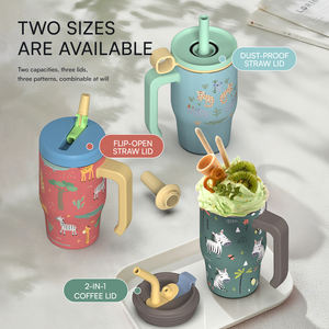 Tumbler per bambini con stampa logo personalizzata 18oz 25oz multicolore bevanda calda fredda in acciaio inossidabile tappo isolante sottovuoto tazza da viaggio - Product Image 5