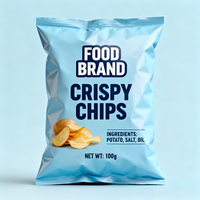 Sachets refermables personnalisés pour aliments pour bébés, chips croustillantes, biscuits, bonbons pétillants, popcorn, en plastique alimentaire avec fermeture en zigzag