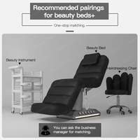 Madamcenter Chaise de lit électrique pour salon de beauté rose avec cama de Belleza réglable et boutons de commande au pied