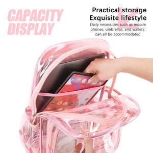 กระเป๋าเป้ใสแบบหนาสำหรับเด็กหญิงเด็กชาย กระเป๋านักเรียนใส ทนทาน ทำจาก PVC - Product Image 5