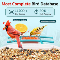 Mangeoire à oiseaux intelligente 2026 avec caméra, alimentée par énergie solaire, étanche, HD, pour l'identification des oiseaux et l'observation des oiseaux en extérieur dans votre jardin