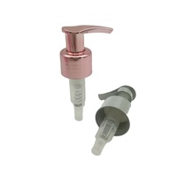 ODM OEM Usine RTS 24/410 ABS Lotion Bouteille Pompe/Brillant Rose Or Couleur Visser Distributeur Pompes/1.0cc Main Distributeur Pompe