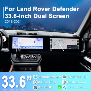 Lecteur multimédia automobile Android à double écran de 33,6 pouces pour <span class=keywords><strong>Land</strong></span> <span class=keywords><strong>Rover</strong></span> Defender L663 2018-2024, navigation GPS, CarPlay, Android <span class=keywords><strong>Auto</strong></span> - Product Image 2