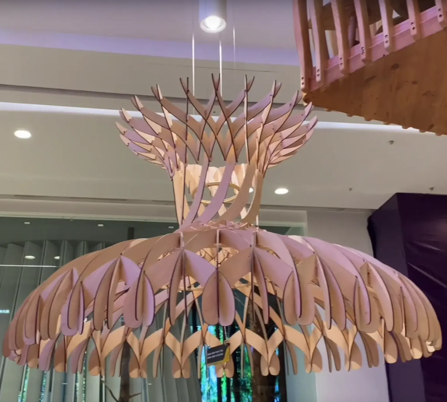 G-Lights customized led wood pendant light popular ceiling modern art decoration hall fashion chandelier