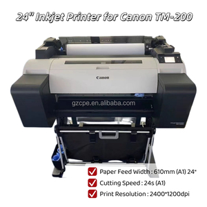 Gebrauchter Generalüberholter <span class=keywords><strong>A1</strong></span> TM-200 24-Zoll-<span class=keywords><strong>Plotter</strong></span> für Canon 5-Farben-Pigmenttinte Scharfe Feinlinien CAD Konstruktionszeichnung Druck - Product Image 1