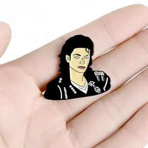 Pop singer michael Jacson cartoon people men's metal soft enamel lapel pins