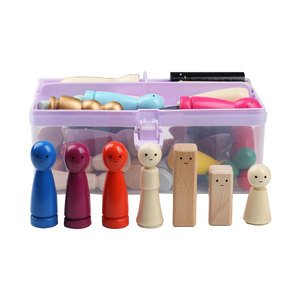 Juego de figuras de madera con rejillas para niños, juguete en caja para dibujar, juguetes de dibujo unisex de 3 a 6 años - Product Image 4