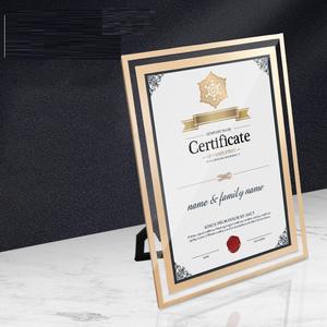 A4 certificat honneur cadre prix certificat cadre suspendu mur cristal verre Table A5 lettre d'autorisation Photo <span class=keywords><strong>Fr</strong></span> - Product Image 4