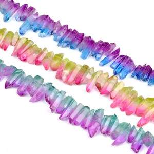 Duotone màu pha lê cột 7-11mm Bradley beal Murano quyến rũ hạt vẻ đẹp tự nhiên linh vật đồ trang sức làm cho màu xanh màu hồng thay đổi màu sắc - Product Image 6