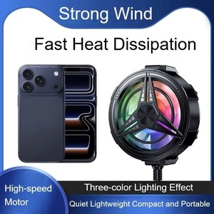 Ventilador refrigerador para teléfono móvil con clip y alimentación USB, radiador portátil con luz RGB para teléfono, bajo nivel de ruido para juegos y transmisiones en vivo - Product Image 4