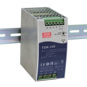 Fuente de Alimentación Mean Well TDR-240 para Riel DIN, 24V 10A, Salida Única, Industrial, Entrada 380V, Enfriamiento Natural - Product Image 1