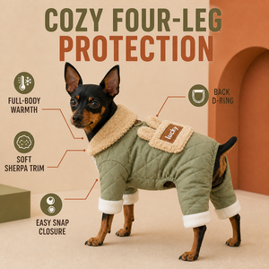 <span class=keywords><strong>Manteau</strong></span> pour petit <span class=keywords><strong>chien</strong></span> de haute qualité, en polyester doublé de polaire, épais, à capuche, quatre pattes, pour protéger les petits animaux domestiques par temps froid - Product Image 2