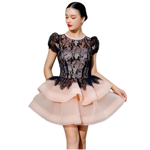 <span class=keywords><strong>Vestido</strong></span> Mini de Verano 5479 2026, Nuevo, con Cuello Redondo y Cuentas, Manga Corta, Poliéster y Nailon, para Mujer, Informal, para Vacaciones y Fiestas - Product Image 1