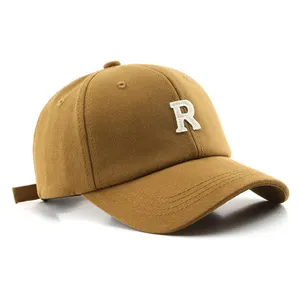 Cappellino da Baseball personalizzato con Logo ricamato in cotone di alta qualità a 6 pannelli 100% stile bianco cappelli regolabili non strutturati