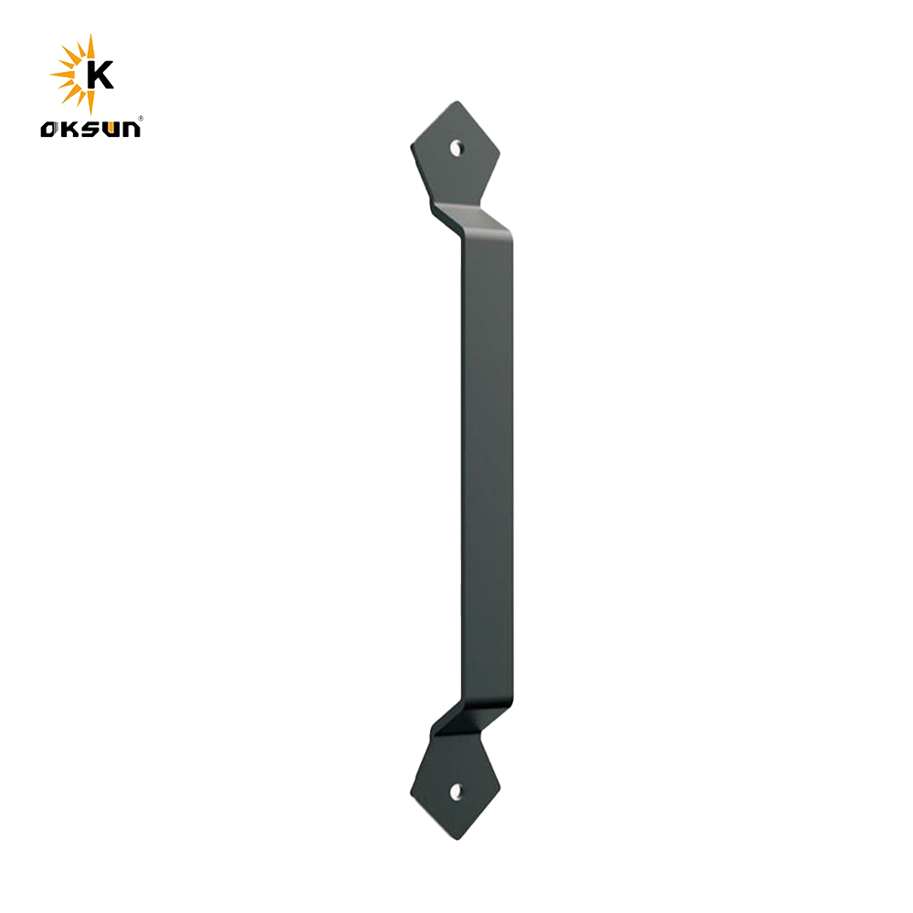 Oksun Plating Black Iron Wooden Fence Door Handle Galvanized Black Iron Garage Door Handle Barn Door Handle Gate Hardware