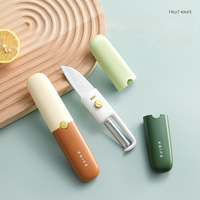 Couteau à fruits 2 en 1 en acier inoxydable, avec étui de protection et design pliable pour la cuisine et les voyages