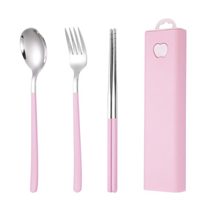 Set di Posate Portatili Minimaliste Moderne in Acciaio Inossidabile, Estetiche e Multicolore, Ideali per Borse Pranzo Bento - Product Image 4