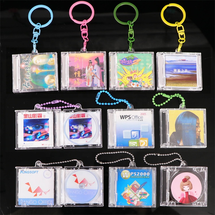 K-POPクリエイティブプラスチックNFCブランクミニアルバムキーホルダー