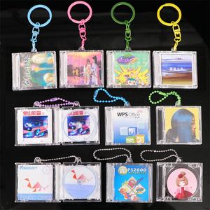 Kpop-Llavero creativo de plástico NFC en blanco para mini álbum, llavero de CD, caja de música, llavero de acrílico personalizado con caja de CD - Product Image 2