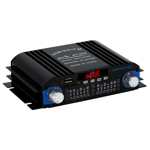 Power amplifier BT-998 - Miniature small-channel car audio power amplifier for home use