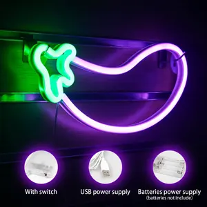 ไฟสัญลักษณ์นีออน Led,แท่งเชอร์รี่มะเขือยาวคลาวด์สายรุ้งสำหรับเด็กผู้ชายเด็กผู้หญิงดาวสวัสดีสำหรับงานปาร์ตี้งานแต่งงานของขวัญคริสต์มาสของเล่นเด็ก - Product Image 3