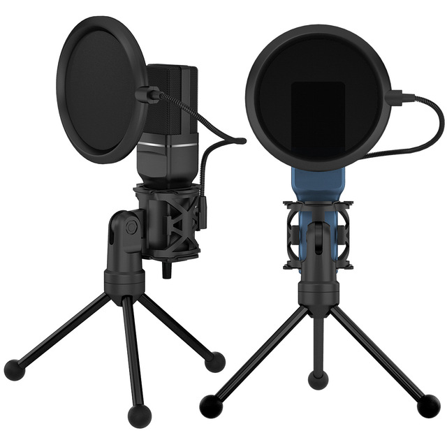 USB Condenser Microphone with Stand | Professional Single-Point Mic for Online Gaming, Singing Bar & Computer Use