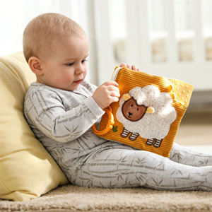 PQT2412 <span class=keywords><strong>Livre</strong></span> en tissu interactif personnalisé certifié CE, doux et rembourré, pour l'apprentissage précoce des enfants, <span class=keywords><strong>livre</strong></span> de dentition avec fonctions tactile et sensorielle pour bébé - Product Image 3