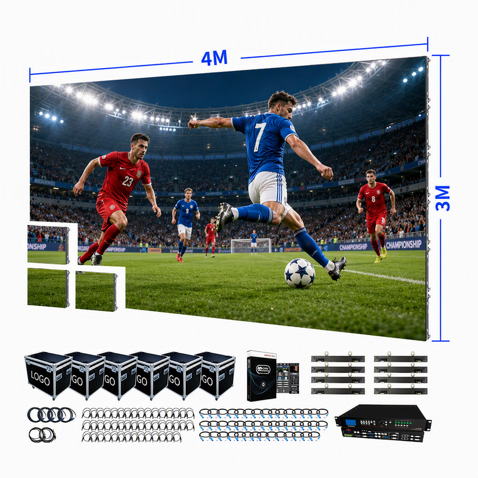 Rental LED Video Wall Turnkey 4m X 3m P2.6 P2.97 P3.91 Indoor Outdoor ...