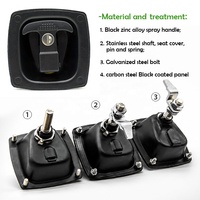 Serrure de porte intelligente en alliage de zinc et acier au carbone, poignée de traction de type panneau, verrouillage à clipser anti-collision avec déverrouillage par clé, revêtement noir