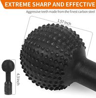 10/14mm boule fichier ciseau métal Cutter sculpture sur bois râpe tête de meulage bois Shaper sculpture fraises pour meuleuse d'angle travail du bois