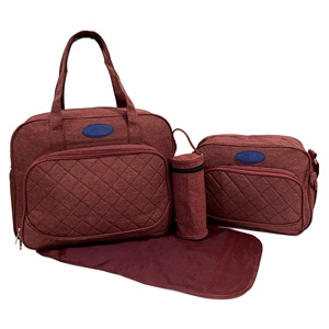 Ensemble de sacs à <span class=keywords><strong>langer</strong></span> Portable pour maman, Set d'extérieur pour bébé, <span class=keywords><strong>sac</strong></span> à couches de voyage avec chauffe-bouteille - Product Image 4