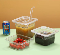 Boîte acrylique de stockage de réfrigérateur portatif de récipient en plastique transparent portatif pour l'usage industriel de sucre de nourriture de bébé de nourriture