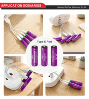 Batería de Litio AA de 1.5V y 2000mWh, Recargable 1000 Veces, USB C, para Relojes de Pared, Linternas y Electrónica del Hogar