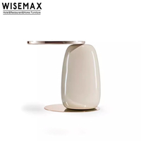 Meubles WISEMAX Table d'appoint pour le hall d'hôtel au design moderne et élégant Cadre en fibre de verre Table basse d'appartement en acier inoxydable pour la maison