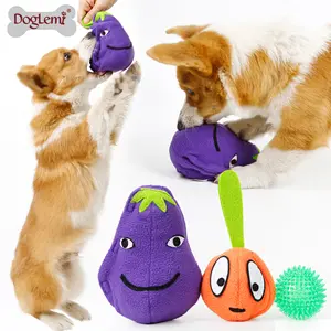 3 in 1 eggplant with carrot ball dog toys interactive iq puzzle Dogs interactive toys new dog toys