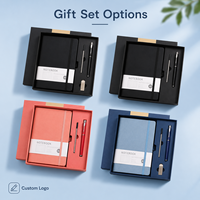 Carnet de notes de luxe en cuir avec reliure rigide, personnalisable pour entreprise, avec stylo et coffret cadeau USB