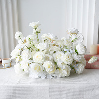 Arrangement floral romantique pour table longue artificielle, décoration pour hôtels, restaurants, banquets, mariages, événements et cérémonies