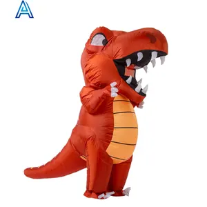 制造商霸王龙恐龙服装吹气充气套装充气恐龙服装