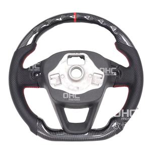 Volante de Carbono Personalizado para <span class=keywords><strong>Seat</strong></span> Leon, Volante de Fibra de Carbono, <span class=keywords><strong>Cupra</strong></span> 2016 2013 2014 2015 2017 <span class=keywords><strong>2018</strong></span> 2019 - Product Image 2