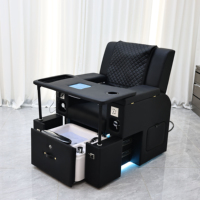 Table de manucure et pédicure de luxe moderne pour salon de beauté, station de soin des pieds, fauteuil de massage spa pour technicien(ne) des ongles