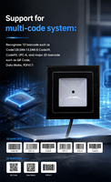 Escáner de Códigos de Barras CMOS 1D/2D Integrado de Alta Precisión IP65, Lector NFC Automático de Códigos QR para Control de Acceso