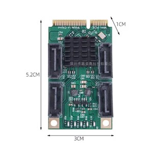 Nueva Tarjeta de Expansión Mini PCI-<span class=keywords><strong>E</strong></span> a SATA3.0, Tarjeta de Puerto Serial SATA, Tarjeta de Expansión de Disco Duro Mini PCI-<span class=keywords><strong>E</strong></span> de 2 y 4 Puertos - Product Image 3