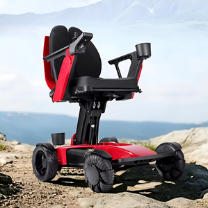 Fauteuil roulant électrique intelligent léger pliable à dossier confortable de luxe pour personnes âgées handicapées Batterie 8A - Product Image 2