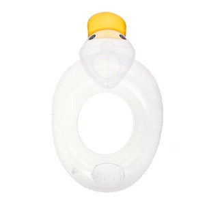 Anillo de natación inflable de pato Rosa colorido para niños con logotipo personalizado Anillo de flotador de tubo de PVC para asiento de natación de piscina para niños - Product Image 2