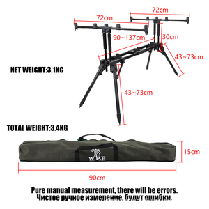 Soporte portátil Para caña <span class=keywords><strong>De</strong></span> <span class=keywords><strong>Pescar</strong></span>, Soporte ajustable <span class=keywords><strong>De</strong></span> aluminio Para carpa - Product Image 5